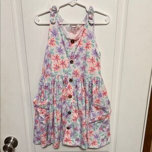 Nannette Floral Kids Dress with Button Front